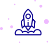 rocket purple icon